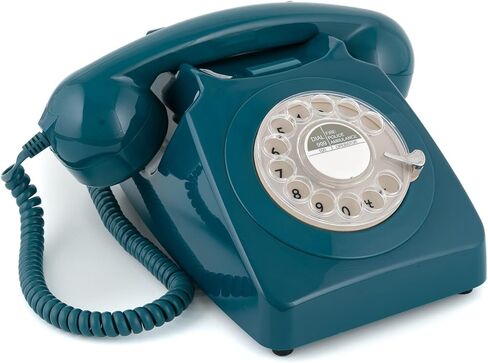 GPO 746 Rotary 1970s-style Retro Landline Phone - Curly Cord, Authentic Bell Ring in Kuwait