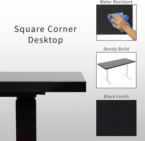 VIVO 55 x 24 inch Universal Solid One-Piece Square Corner Table Top for Standard and Sit to Stand Height Adjustable Home and Office Desk Frames, Rustic Vintage Brown, DESK-TOP55N-S in Saudi Arabia