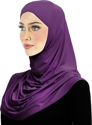 Lycra Hijab 1 piece Amira Easy Pull-on Instant Headscarf in Kuwait