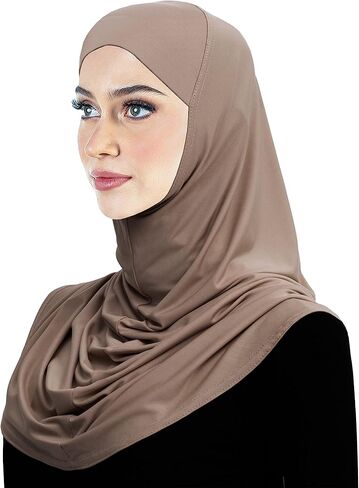 Lycra Hijab 1 piece Amira Easy Pull-on Instant Headscarf in Kuwait