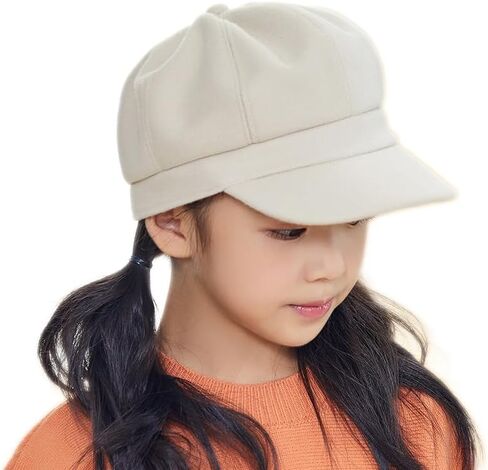 Kids Newsboy Caps Beret Hats 8-Panel Baseball Pageboy Cabbie Sailor Hat Wool Felt for Boys Girls 2-6 Years in Kuwait