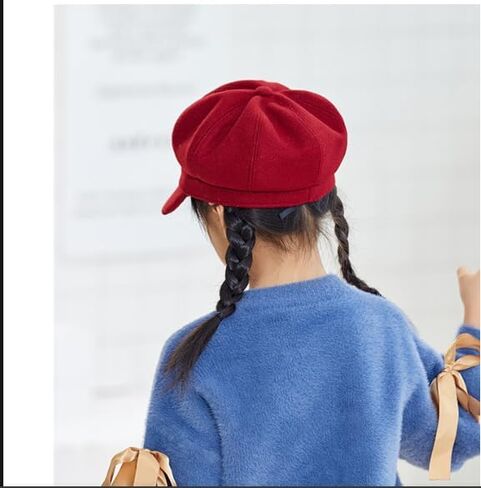 Kids Newsboy Caps Beret Hats 8-Panel Baseball Pageboy Cabbie Sailor Hat Wool Felt for Boys Girls 2-6 Years in Kuwait