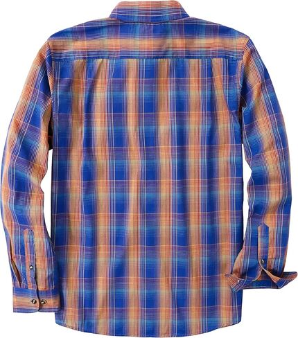 Dubinik®Mens Shirts Long Sleeve Shirts for Men Casual Button Down Vintage Plaid Pocket Soft Mens Button Up Shirts Long Sleeve in Kuwait