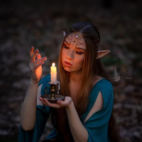 Fairy Elf Crown Handmade Cross Jewelry Circlet Headband Medieval Viking Tiara Renaissance Headpiece Cosplay Wreath in Kuwait