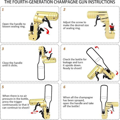 Champagne Gun الجيل الرابع من لعبة إطلاق النار على الحفلات مع نطاق ممتد مثالي لحفلات توديع العزوبية واحتفالات أعياد الميلاد in Saudi Arabia