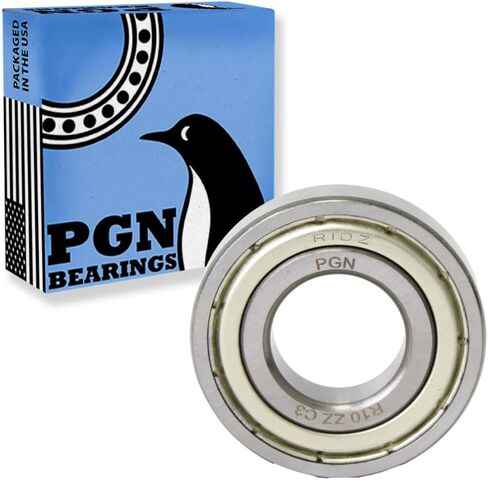 محمل PGN (10 عبوات) R10-ZZ - محمل كروي مختوم من الصلب الكروم المشحم - محامل 5/8 بوصة × 1-3/8 بوصة × 0.3438 بوصة مع درع معدني ودعم دورة في الدقيقة العالية in Saudi Arabia