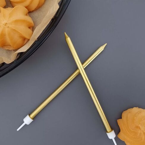 24 pcs 5.1 inches Long tall white birthday candles for cake is perfect cake decorations (24, PearlWhite) in Saudi Arabia