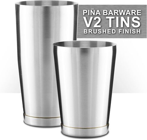 مجموعة Piña Barware التجارية المصنوعة من الفولاذ المقاوم للصدأ بوسطن شيكر - 28oz. & 18 أونصة. / لمسة نهائية مصقولة (زوج واحد) in Kuwait