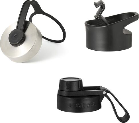 قارورة ترطيب للتخييم والمشي لمسافات طويلة من IRON ° FLASK، ذات فم واسع، 3 أغطية بماصة، زجاجة مياه خارجية من الفولاذ المقاوم للصدأ، ترمس معزول بجدار مزدوج، مقصف معدني - أزرق فاتح، 22 أونصة in Kuwait