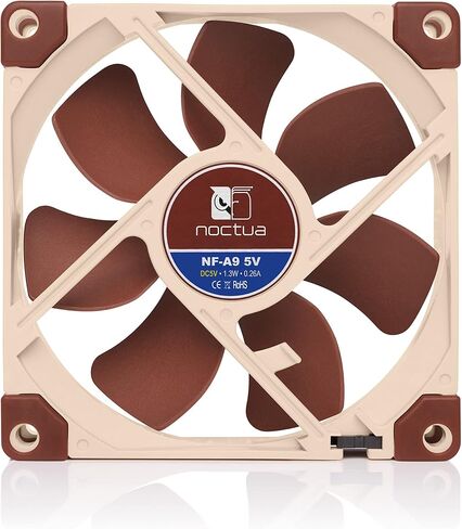 Noctua NF-A9 5V, Premium Quiet Fan with USB Power Adaptor Cable, 3-Pin, 5V Version (92mm, Brown) in Saudi Arabia
