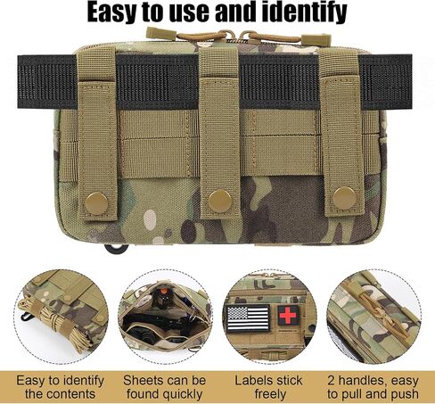 Tactical Molle Pouch Molle Utility Pouch Medical EDC Admin Pouch Molle EDC EMT Utility Pouch with US Flag Patch Web Dominator Elastic Strings and Keychain in Saudi Arabia