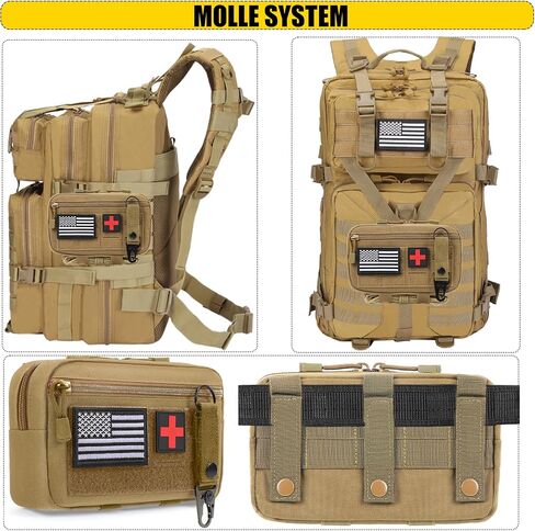 Tactical Molle Pouch Molle Utility Pouch Medical EDC Admin Pouch Molle EDC EMT Utility Pouch with US Flag Patch Web Dominator Elastic Strings and Keychain in Saudi Arabia
