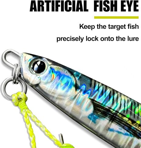 Fishing Jigs Saltwater Fshing Lures 80g/2.82Oz Shiny Sea Fishing Spoons with Assist Hooks and BKK Hook for Mackerel Salmon Striped Bass Kingfish Bluefish in Saudi Arabia