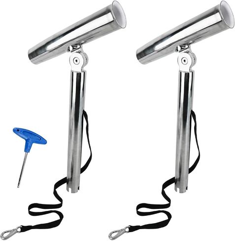 2 Pack Rod Holder Highly Polished Stainless Steel Adjustable Fish Rod Holders Outrigger Stylish Rod Holder in Saudi Arabia