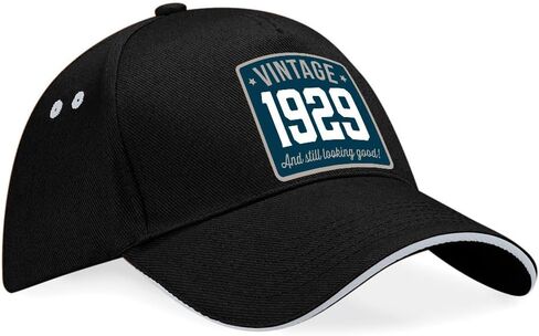 95th Birthday Gift Baseball Cap Hat Idea 95 Present keepsake for Women Men Ninety Five (Black) in Saudi Arabia