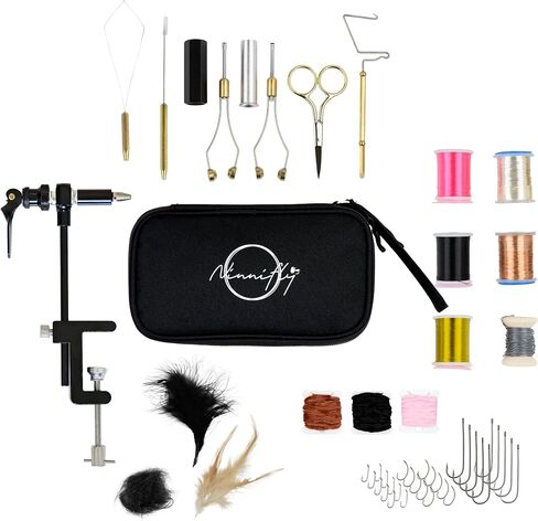Fly Tying Kit for Beginners - Fly Tying Materials Kit w/Over 100 Tool Pieces/with Travel Case - All-in-ONE Beginner Starter Kit with Instructions in Saudi Arabia