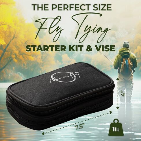 Fly Tying Kit for Beginners - Fly Tying Materials Kit w/Over 100 Tool Pieces/with Travel Case - All-in-ONE Beginner Starter Kit with Instructions in Saudi Arabia