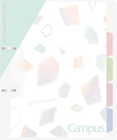 Kokuyo Campus Refillable Notebook, A4 Slim 2 Ring Binder Notebook with 5 Subject Dividers, 100 Sheets Capacity. Suitable for 30 Holes Loose Leaf Paper, Mineral Color Apricot Pink (Le-PP158-L4P) in Saudi Arabia