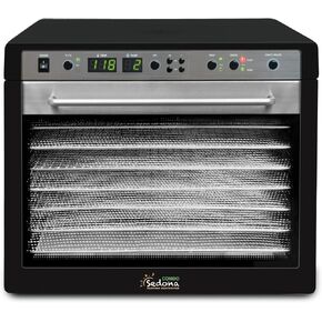 ماكينة تجفيف الطعام الكهربائية كومبو من ترايبيست سيدونا SD-P9150-B مع صواني رف تجفيف بلاستيكية خالية من مادة BPA، باللون الأسود in Kuwait