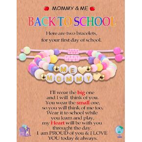 Back to School/First Day of Kindergarten/Pre/School Mommy and Me Bracelet for Women Son Mom Daughter in Kuwait