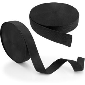 2 Inch Thickening Type Heavy Duty Nylon Webbing 50 Yards Black Strapping Webbing, Great for Dog Leash, Collars, Seat Belt, Backpack, Outdoor DIY Gear Repair