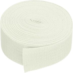 PATIKIL 10 Yard Webbing, 2 Inch Polypropylene Webbing Strap Heavy Webbing Roll Chair Straps for Indoor Outdoor Climbing DIY Crafting, Cream
