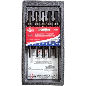 Mayhew Tools 32040 Pneumatic Drift Punch, 5-Piece Set