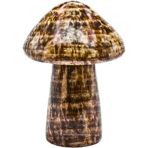 Aquamarine Crystal Mushroom Decor Aesthetic Small Crystals - 2" Little Mushroom Decorations for Home, Office, Room Table Mini Crystals Stone Mushrooms DIY Crystals Gifts