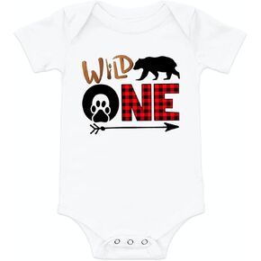 Wild One Lumberjack Birthday shirt I'm one First Birthday Shirt Buffalo Plaid Camping Baby shirt Custom Baby Boy Kids Gift (2T)