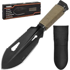 Backpacking Trowel Ultralight, Camping Shovel, Garden Trowel Hand Tool with Carrying Pouch for Hiking, Digging, Metal Detecting, Gardening Multitool Survival