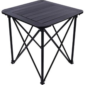 Ultralight Camping Table, Portable Aluminum Backpacking Table 20 inch with Carry Bag, Square Roll Up Camp Table for Outdoor Camping Picnic BBQ Hiking Fishing (Small)