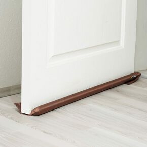 Door Draft Stopper, Under Door Draft Blocker, Noise Blocker, Double Sided 32-38 inch, All Year Round Heavy Duty Weather Stripping Seal for Doors and Windows, Adjustable (Black)
