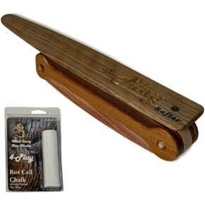 Rafter, Premium Four Rail Multi-Tone Turkey Box Call for Turkey Hunting, Handmade Turkey Calls for Hunting, Turkey Box Calls for Hunting, Turkey Box Call Chalk Included