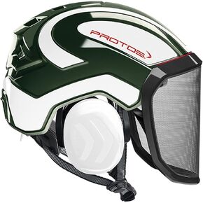 Pfanner Protos Integral ARBORIST Helmet - Olive and White