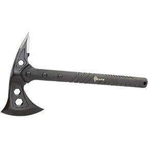 11000 TAC Hawk Axe, Tactical Axe with Sheath, Camping, Backpacking, Wood, and Survival Gear Axe, 7" Dual-Headed Axe and Spike Blade, Hand Axe with Sheath