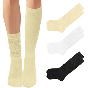 Slouch Socks for Women,Scrunchy Socks for Women,3 Pairs High Socks Women,Womens Socks,Socks for Women Socks Size 9-11