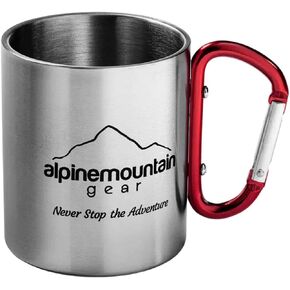 Stainless Steel Carabiner Mug Stainless Steel Mug for Camping, Backpacking by CADDIS Sports