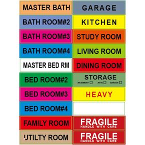 300 Pieces 3x2 inch Moving Labels, Twenty Designs Moving Labels for Boxes -Moving Stickers Including Fragile 、Heavy and Blank Labels