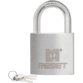 RESET-909 قفل مفاتيح من الفولاذ المقاوم للصدأ 30 مم (1.18 بوصة)، قفل بمفتاح للاستخدام الخارجي، بوابة بحرية مقاومة للماء ومقاومة للطقس، مفاتيح مختلفة، عبوة واحدة in Kuwait