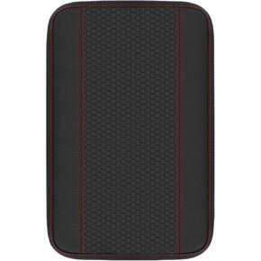 Storage Box Mat Car Armrest Covers Black Blue Red Car Center Console Cover for Storage Box Seat Seat Box Cover Accessories Suitable for Most Cars (Black&Blue)