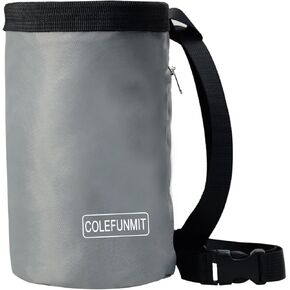 Chalk Bag for Rock Climbing - Bouldering Chalk Bag Bucket with Large Zipper Storage Pockets - Premium Gym Chalk Bag for Weightlifting - Rock Climbing Gear Equipment