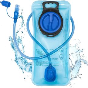 2L Hydration Bladder, Water Bladder for Hiking Backpack, Leak Proof Water Reservoir Storage Bag, BPA-Free Hydration Pack Replacement for Cycling, Hiking, Camping, Hunting, Running, Blue