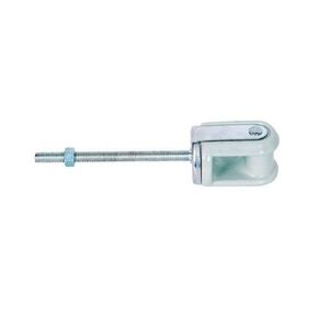 Morris Products Service Entrance Insulator Wire Holder Strong, Compact, Solid Rivet Porcelain, Galvanized Steel Bolt, Nut Type Wire Holders 3/8x 5Bolt, (21899)