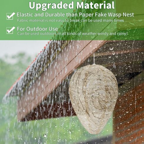 4 Pack Fake Wasp Nest Decoy Outdoor Waterproof Material, Hanging Fake Hornet Nests Decoy, Bee Hive Wasps Deterrent for Outdoors Patio Backyard Home and Garden Hornets Yellow Jackets (Orange) in Saudi Arabia