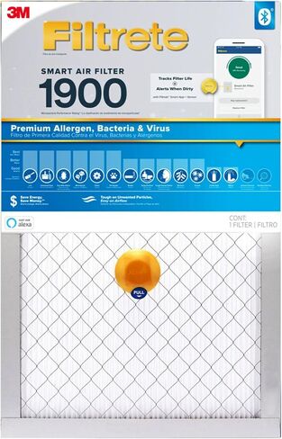 Filtrete 16x25x1 Smart Air Filter, MPR 1900 MERV 13, 1-Inch Premium Allergen, Bacteria and Virus Air Filters for ACs and Furnaces, 2 Filters in Saudi Arabia