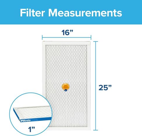 Filtrete 16x25x1 Smart Air Filter, MPR 1900 MERV 13, 1-Inch Premium Allergen, Bacteria and Virus Air Filters for ACs and Furnaces, 2 Filters in Saudi Arabia
