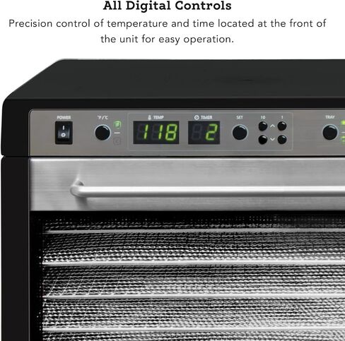 ماكينة تجفيف الطعام الكهربائية كومبو من ترايبيست سيدونا SD-P9150-B مع صواني رف تجفيف بلاستيكية خالية من مادة BPA، باللون الأسود in Kuwait