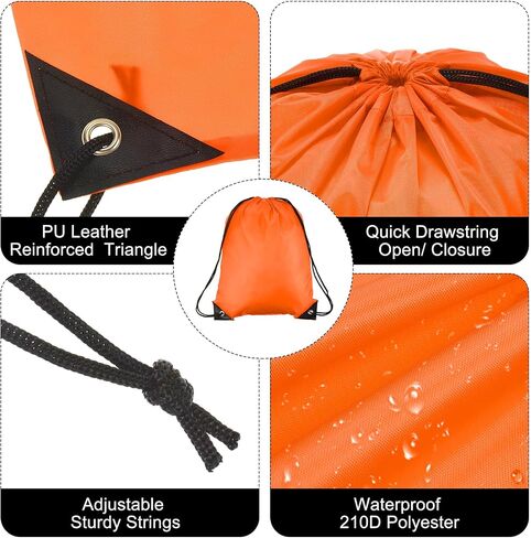 PATIKIL Drawstring Backpack Bulk 100 Pack Draw String Bags 210D Polyester Gym Cinch Sack for Women Men Gym Sport Travel Party, Purple (16.5" x 13.3") in Saudi Arabia