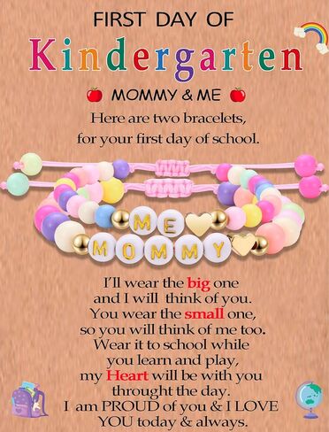 Back to School/First Day of Kindergarten/Pre/School Mommy and Me Bracelet for Women Son Mom Daughter in Saudi Arabia