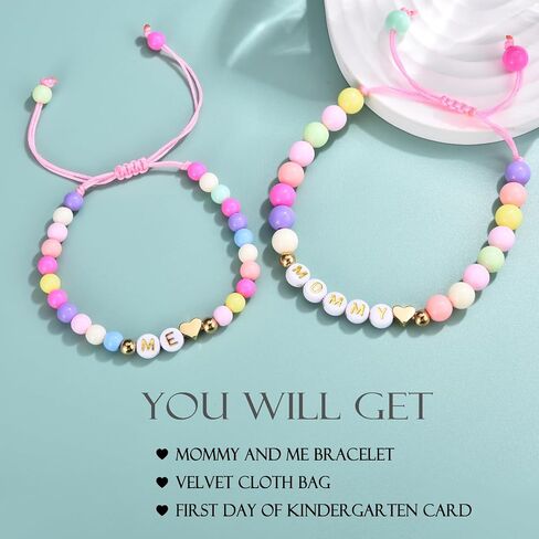 Back to School/First Day of Kindergarten/Pre/School Mommy and Me Bracelet for Women Son Mom Daughter in Saudi Arabia
